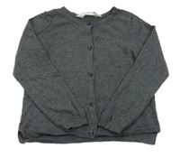 Tmavošedý propínací svetr H&M
