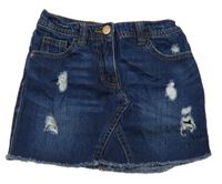 Tmavomodrá riflová sukně s prošoupáním Next