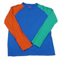 Modro-červeno-zelené triko TCM