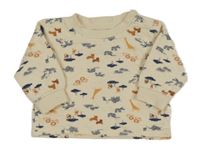 Béžová mikina se zvířátky 