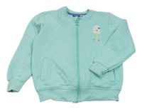 Světlemodrá prošívaná mikina s výšivkou Lupilu