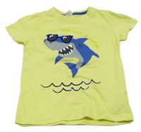 Žluté tričko se žralokem Primark