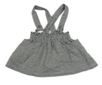 Šedo-bílá melírovaná laclová sukně 