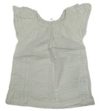 Bílé žebrované tričko ZEEMAN 