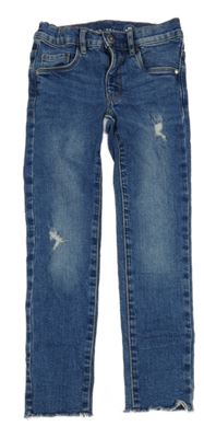 Tmavomodré skinny rifle s prošoupáním 