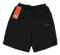 Nové - Černé plážové kraťasy s logem Slazenger