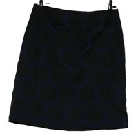 Dámská tmavomodro-černá puntíkovaná sukně Laura Ashley 