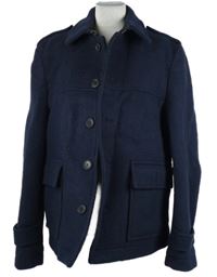 Pánská tmavomodrá vlněná lehce zateplená bunda Farrell 