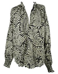 Dámská černo-smetanová vzorovaná halenka H&M