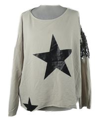 Dámská béžová mikina s hvězdičkami 