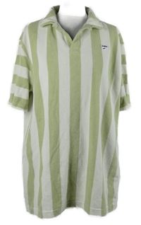 Pánské světlekhaki-bílé pruhované froté mikinové tričko Puma 