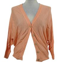 Dámský meruňkový propínací crop svetr 