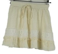 Dámská smetanová sukně s krajkou Shein 