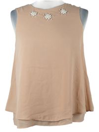 Dámská světlerůžová šifonová halenka s korálky George 