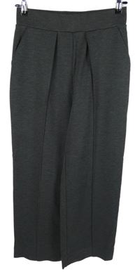 Dámské tmavošedé široké kalhoty H&M