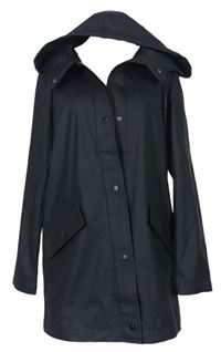 Dámský černý nepromokavý jarní kabát s kapucí Only 