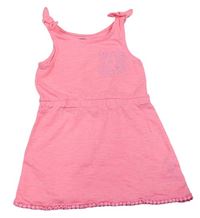 Neonově růžové šaty s krajkou zn. Pep&Co