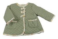 Khaki prošívaná zateplená bunda s mašličkami max studio