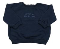 Tmavomodrá mikina s nápisem Matalan