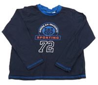 Tmavomodré triko s potiskem Lupilu