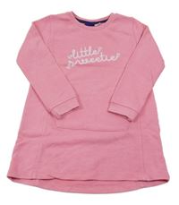 Růžové teplákové šaty s nápisem Lupilu