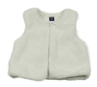 Bílá kožešinová podšitá vesta Kiabi