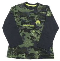 Army-antracitové trko s 3D nápisem Kiki&Koko