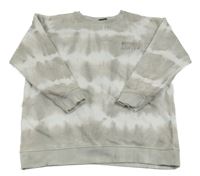 Béžovo-bílá mikina s nápisem George