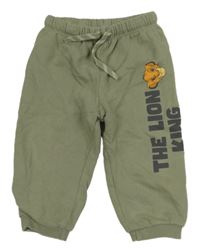 Khaki tepláky s nápisem a Simbou Disney