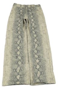 Nové - smetanovo-šedé vzorované rifle Zara