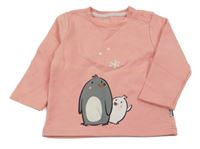 Růžová mikina s tučňáky JAKO-O