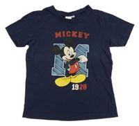 Tmavomodré tričko s Mickey Mousem 