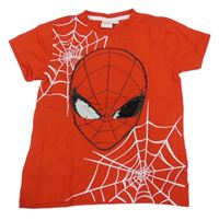 Červeno-černo-bílé tričko se Spidermanem 