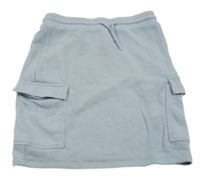 Světlemodrá tepláková sukně s kapsami H&M