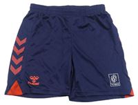 Tmavomodré sportovní kraťasy s potiskem zn. Hummel