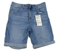 Modré riflové skinny kraťasy Primark