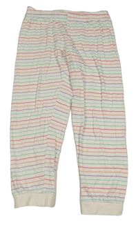 Bílo-barevné pruhované pyžamové kraťasy H&M