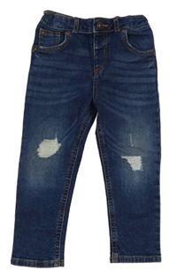 Tmavomodré skinny rifle s prošoupáním River Island
