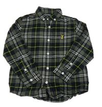 Černo-šedo-bílá kostkovaná košile s nášivkou Next