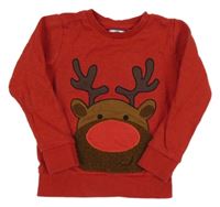 Červená mikina se sobem zn. Next