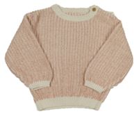 Světlerůžovo-bílý svetr George