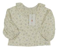 Nové - Smetanová květovaná halenka 