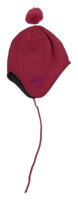 Růžová vlněná čepice s výšivkou 