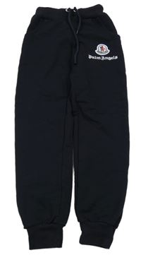 Tmavomodré tepláky s logem Moncler