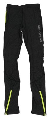 Antracitové melírované sportovní legíny 