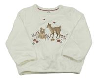 Bílá mikina se srnou C&A