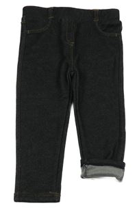 Černé zateplené tregíny riflového vzhledu Topomini