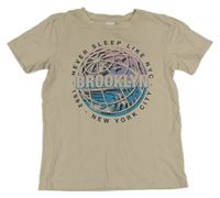 Béžové tričko s potiskem Chapter young