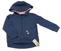 Nové - Tmavomodrá propínací mikina s čumákem a kapucí Dunnes