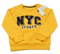 Nové - Pomerančová mikina s nápisem Primark